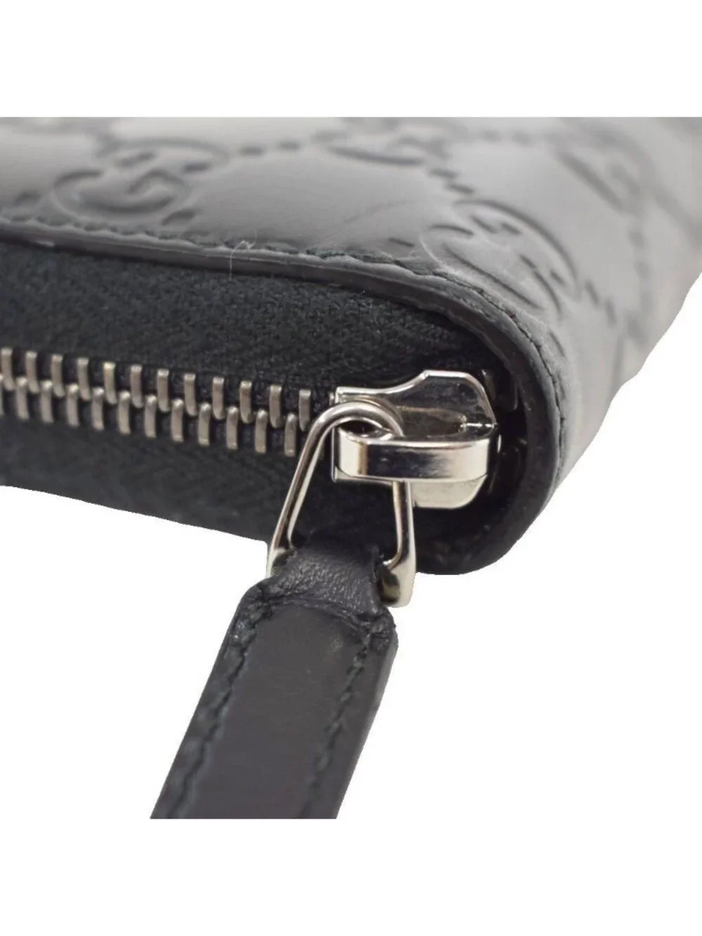 Guccissima Zip Around Wallet Black
